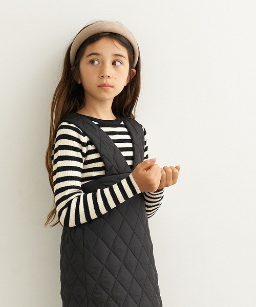 coca（coca）（コカ）の「【WEB限定セール】キッズ アンゴラタッチクルーネックニットトップス（ニット/セーター・キッズ・アイボリー/ブラック/その他1・140/110/130/120）」の8枚目の写真