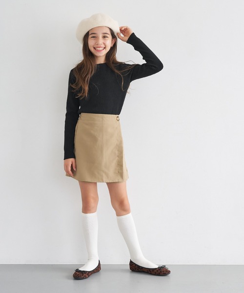 coca（coca）（コカ）の「【WEB限定セール】キッズ アンゴラタッチクルーネックニットトップス（ニット/セーター・キッズ・アイボリー/ブラック/その他1・140/110/130/120）」の12枚目の写真