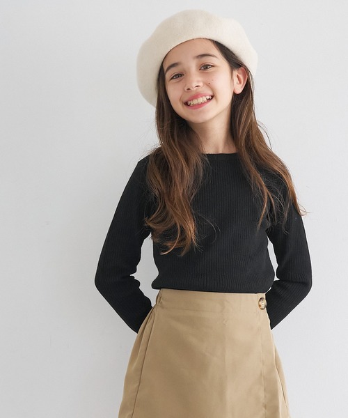 coca（coca）（コカ）の「【WEB限定セール】キッズ アンゴラタッチクルーネックニットトップス（ニット/セーター・キッズ・アイボリー/ブラック/その他1・140/110/130/120）」の14枚目の写真