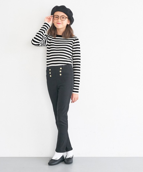 coca（coca）（コカ）の「【WEB限定セール】キッズ アンゴラタッチクルーネックニットトップス（ニット/セーター・キッズ・アイボリー/ブラック/その他1・140/110/130/120）」の21枚目の写真