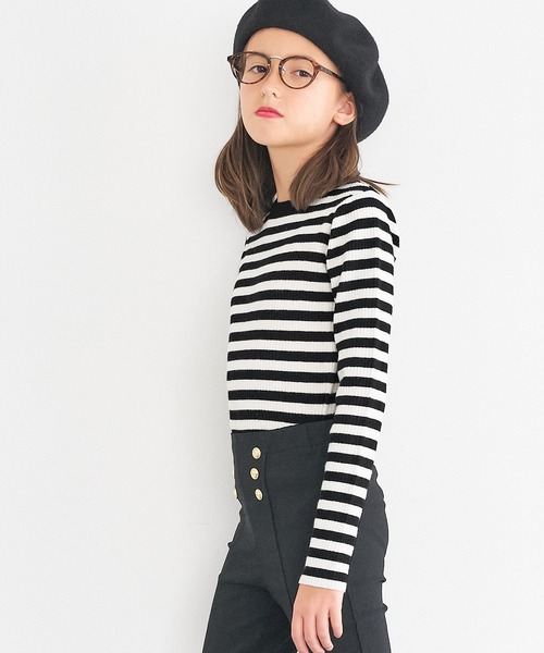 coca（coca）（コカ）の「【WEB限定セール】キッズ アンゴラタッチクルーネックニットトップス（ニット/セーター・キッズ・アイボリー/ブラック/その他1・140/110/130/120）」の20枚目の写真