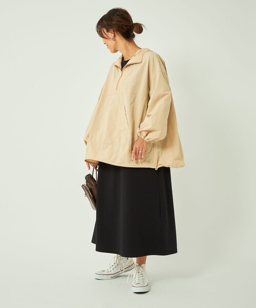 green label relaxing(グリーンレーベルリラクシング)の「アノラック パーカー -撥水・防風・ウォッシャブル-(ナイロンジャケット・レディース・ブラック/モカ/ベージュ・FREE)」の6枚目の写真