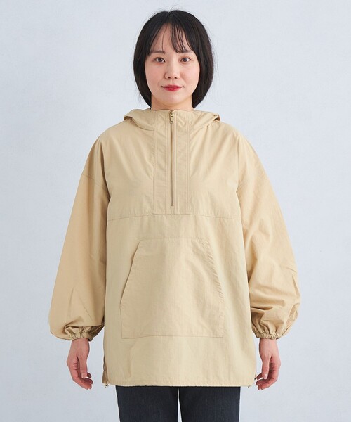 green label relaxing(グリーンレーベルリラクシング)の「アノラック パーカー -撥水・防風・ウォッシャブル-(ナイロンジャケット・レディース・ブラック/モカ/ベージュ・FREE)」の8枚目の写真