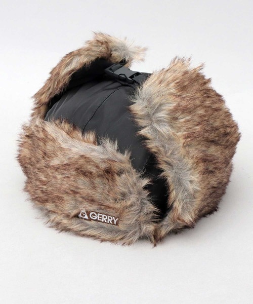 GERRY(ジェリー)の「ミックスファー ナイロン フライトキャップ(キャップ・メンズ・ブラック/カーキ・FREE)」の10枚目の写真