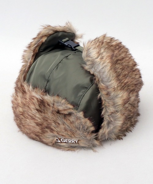 GERRY(ジェリー)の「ミックスファー ナイロン フライトキャップ(キャップ・メンズ・ブラック/カーキ・FREE)」の22枚目の写真