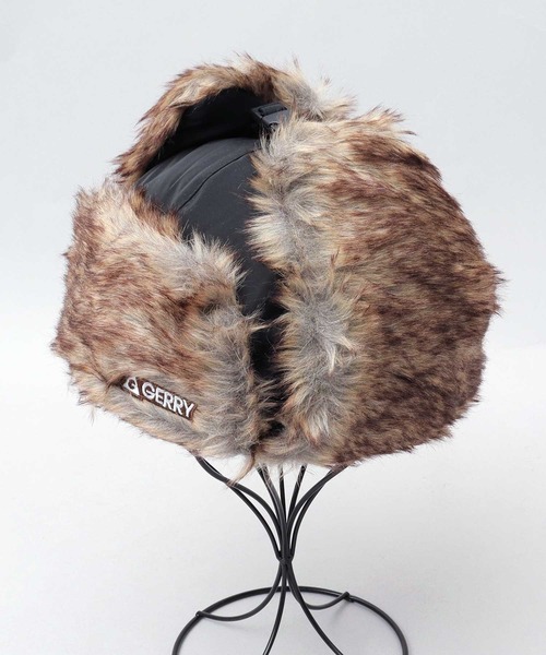 GERRY(ジェリー)の「ミックスファー ナイロン フライトキャップ(キャップ・メンズ・ブラック/カーキ・FREE)」の21枚目の写真