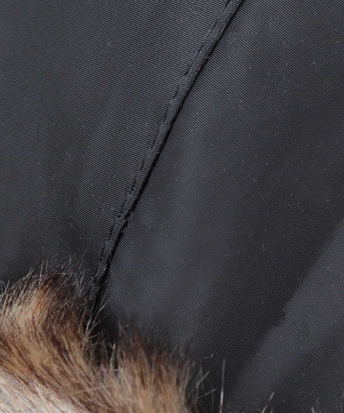 GERRY(ジェリー)の「ミックスファー ナイロン フライトキャップ(キャップ・メンズ・ブラック/カーキ・FREE)」の9枚目の写真