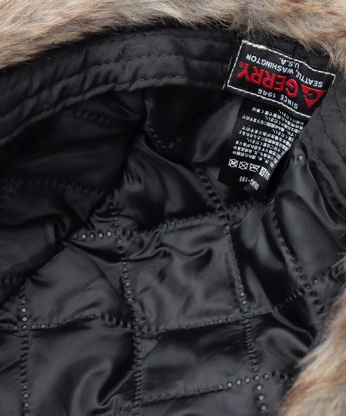 GERRY(ジェリー)の「ミックスファー ナイロン フライトキャップ(キャップ・メンズ・ブラック/カーキ・FREE)」の20枚目の写真