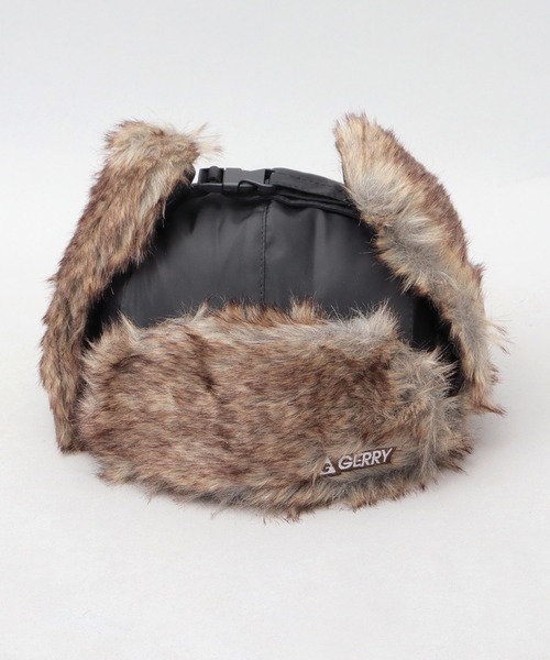 GERRY(ジェリー)の「ミックスファー ナイロン フライトキャップ(キャップ・メンズ・ブラック/カーキ・FREE)」の13枚目の写真