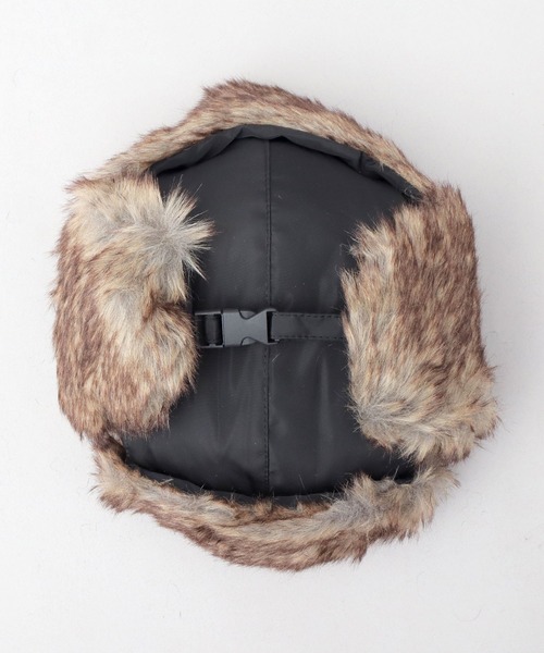 GERRY(ジェリー)の「ミックスファー ナイロン フライトキャップ(キャップ・メンズ・ブラック/カーキ・FREE)」の5枚目の写真