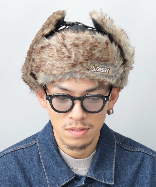 GERRY(ジェリー)の「ミックスファー ナイロン フライトキャップ(キャップ・メンズ・ブラック/カーキ・FREE)」の19枚目の写真