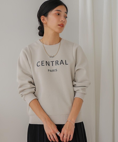 Bou Jeloud(ブージュルード)の「軽量ボンディングカレッジプルオーバー(Tシャツ/カットソー・レディース・ブラック/アイボリー・FREE)」の1枚目の写真