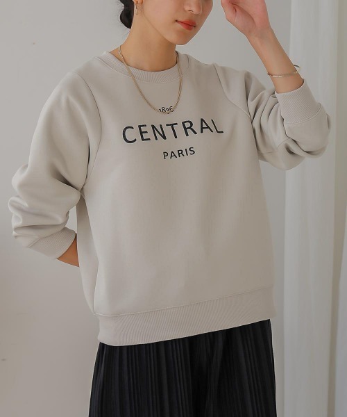 Bou Jeloud(ブージュルード)の「軽量ボンディングカレッジプルオーバー(Tシャツ/カットソー・レディース・ブラック/アイボリー・FREE)」の3枚目の写真