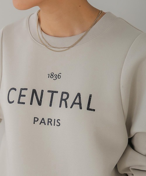 Bou Jeloud(ブージュルード)の「軽量ボンディングカレッジプルオーバー(Tシャツ/カットソー・レディース・ブラック/アイボリー・FREE)」の6枚目の写真