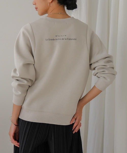 Bou Jeloud(ブージュルード)の「軽量ボンディングカレッジプルオーバー(Tシャツ/カットソー・レディース・ブラック/アイボリー・FREE)」の8枚目の写真