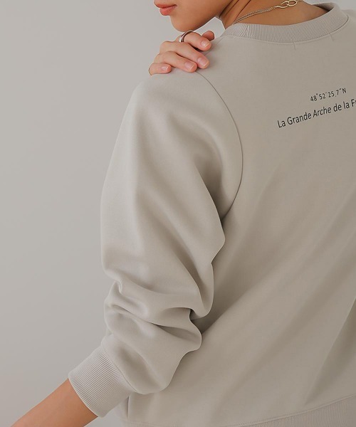Bou Jeloud(ブージュルード)の「軽量ボンディングカレッジプルオーバー(Tシャツ/カットソー・レディース・ブラック/アイボリー・FREE)」の11枚目の写真