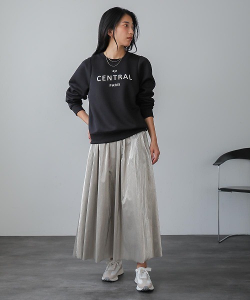 Bou Jeloud(ブージュルード)の「軽量ボンディングカレッジプルオーバー(Tシャツ/カットソー・レディース・ブラック/アイボリー・FREE)」の15枚目の写真
