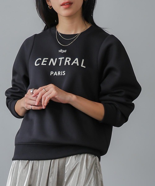 Bou Jeloud(ブージュルード)の「軽量ボンディングカレッジプルオーバー(Tシャツ/カットソー・レディース・ブラック/アイボリー・FREE)」の16枚目の写真