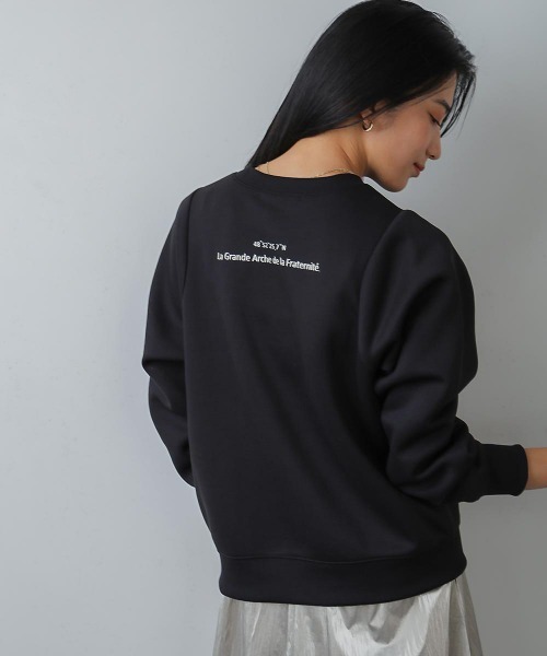 Bou Jeloud(ブージュルード)の「軽量ボンディングカレッジプルオーバー(Tシャツ/カットソー・レディース・ブラック/アイボリー・FREE)」の18枚目の写真