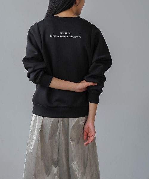 Bou Jeloud(ブージュルード)の「軽量ボンディングカレッジプルオーバー(Tシャツ/カットソー・レディース・ブラック/アイボリー・FREE)」の20枚目の写真
