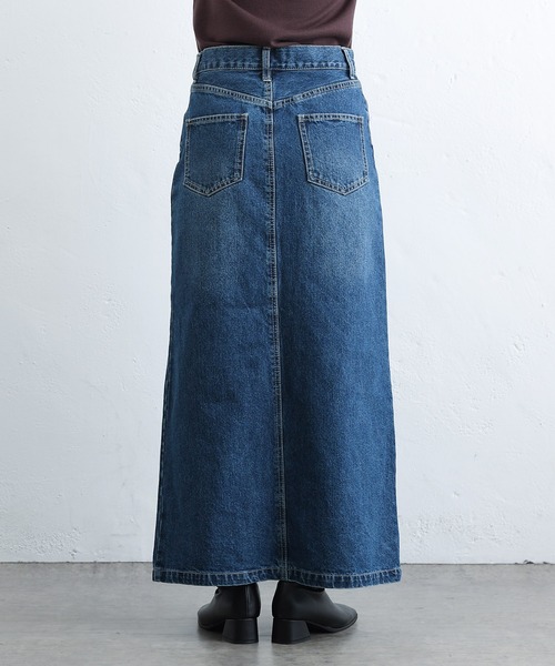 COLONY 2139（コロニートゥーワンスリーナイン）の「フロントスリットデニムロングスカート（デニムスカート・レディース・ブラック/サックスブルー/ブルー/ダークブルー/ネイビー・SMALL/MEDIUM）」の8枚目の写真