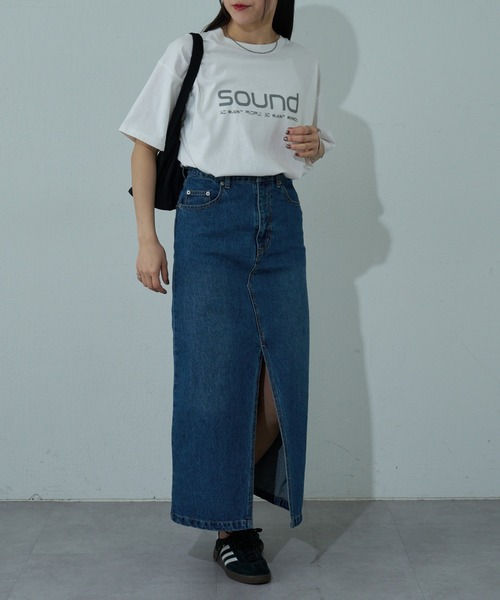 COLONY 2139（コロニートゥーワンスリーナイン）の「フロントスリットデニムロングスカート（デニムスカート・レディース・ブラック/サックスブルー/ブルー/ダークブルー/ネイビー・SMALL/MEDIUM）」の13枚目の写真