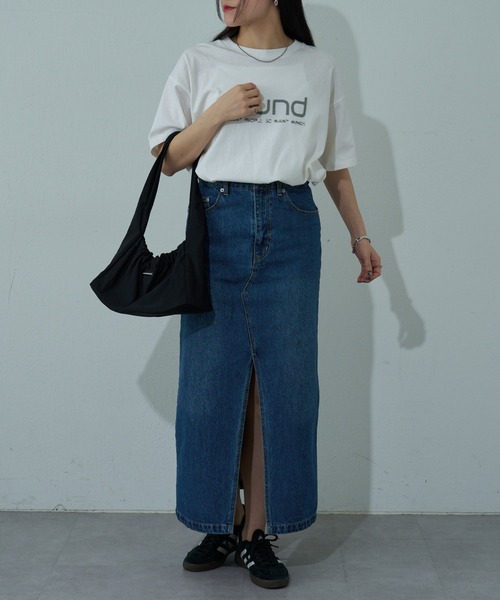 COLONY 2139（コロニートゥーワンスリーナイン）の「フロントスリットデニムロングスカート（デニムスカート・レディース・ブラック/サックスブルー/ブルー/ダークブルー/ネイビー・SMALL/MEDIUM）」の14枚目の写真