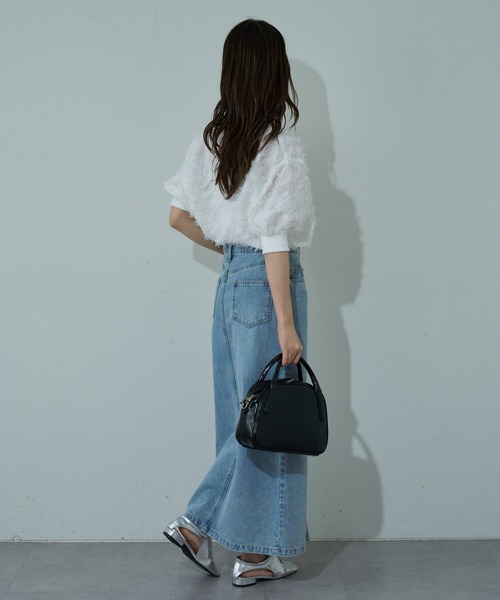 COLONY 2139（コロニートゥーワンスリーナイン）の「フロントスリットデニムロングスカート（デニムスカート・レディース・ブラック/サックスブルー/ブルー/ダークブルー/ネイビー・SMALL/MEDIUM）」の16枚目の写真