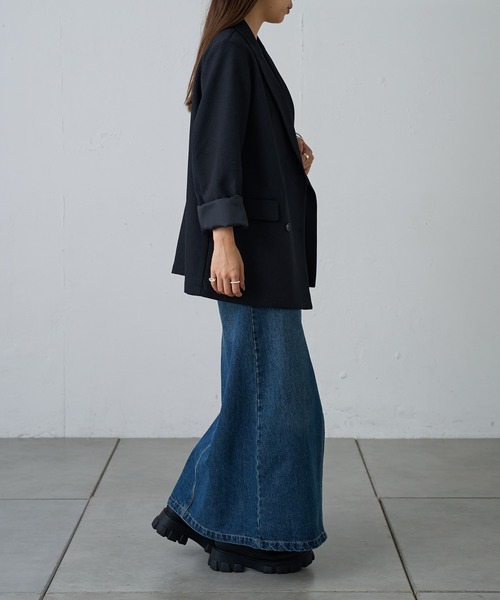 COLONY 2139（コロニートゥーワンスリーナイン）の「フロントスリットデニムロングスカート（デニムスカート・レディース・ブラック/サックスブルー/ブルー/ダークブルー/ネイビー・SMALL/MEDIUM）」の17枚目の写真