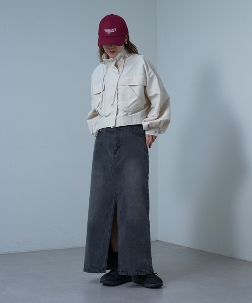 COLONY 2139（コロニートゥーワンスリーナイン）の「フロントスリットデニムロングスカート（デニムスカート・レディース・ブラック/サックスブルー/ブルー/ダークブルー/ネイビー・SMALL/MEDIUM）」の20枚目の写真