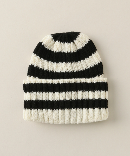 Santelli Francesca(サンテッリフランチェスカ)の「【Santelli Francesca/サンテッリフランチェスカ】 horizontal stripes kn:キャップ(ハット・レディース・エメラルドブルー/ホワイト系その他・FREE)」の4枚目の写真