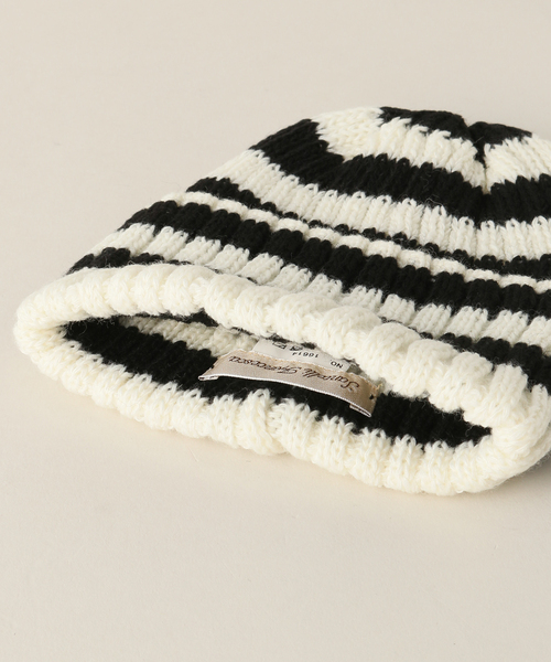 Santelli Francesca(サンテッリフランチェスカ)の「【Santelli Francesca/サンテッリフランチェスカ】 horizontal stripes kn:キャップ(ハット・レディース・エメラルドブルー/ホワイト系その他・FREE)」の6枚目の写真