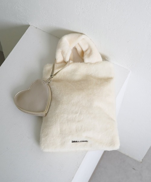 セール】レザーポーチ付ファースクエアトート（トートバッグ）｜Chico