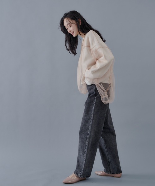 Shelly island(シェリーアイランド)の「シアーレイヤードスウェット(スウェット・レディース・ホワイト/チャコールグレー/ホワイト系その他/グレー系その他・FREE)」の21枚目の写真