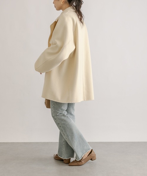 RIVE DROITE（リヴドロワ）の「リバーミドルコート（その他アウター・レディース・ブラック/ベージュ系その他/ブラウン・FREE）」の7枚目の写真