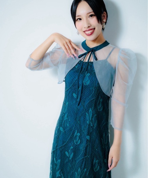 Cupid Heart(キューピッドハート)の「【Cupid Heart】結婚式ドレス!set upボレロ&刺繍レースドレス(ドレス・レディース・チャコールグレー/ブラウン/グリーン/ベージュ・MEDIUM)」の21枚目の写真