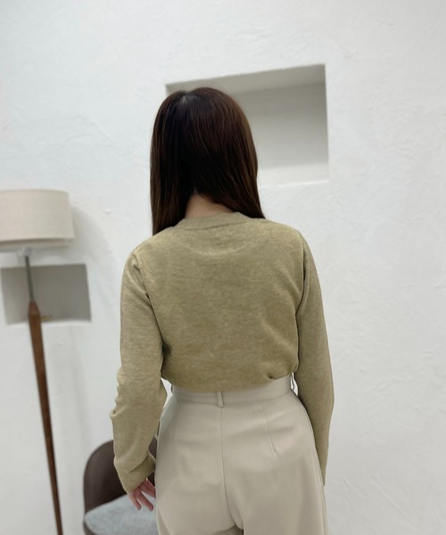 apres jour clair(アプレジュールクレア)の「【apres jour clair】ロゴジャガードニット【ZOZOTOWN限定アイテム】(ニット/セーター・レディース・グレー/ボルドー/グリーン・X-LARGE/フリー)」の20枚目の写真