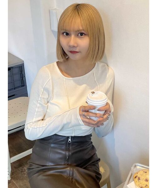 MURUA（ムルーア）の「ランダムスイッチカットトップス（Tシャツ/カットソー・レディース・ライトブルー/グレー/ライトグリーン/アイボリー・FREE）」の6枚目の写真