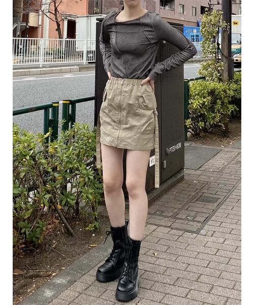 MURUA（ムルーア）の「ランダムスイッチカットトップス（Tシャツ/カットソー・レディース・ライトブルー/グレー/ライトグリーン/アイボリー・FREE）」の12枚目の写真