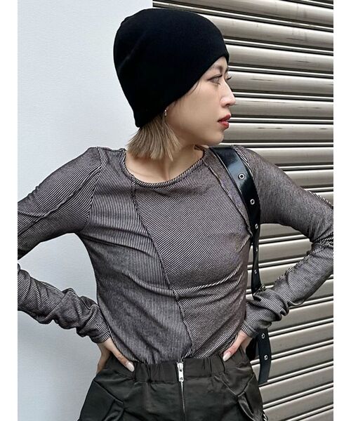 MURUA（ムルーア）の「ランダムスイッチカットトップス（Tシャツ/カットソー・レディース・ライトブルー/グレー/ライトグリーン/アイボリー・FREE）」の14枚目の写真