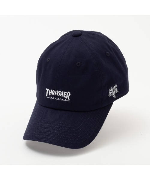 THRASHER（スラッシャー）の「THRASHER ロゴ刺繍ローキャップ（キャップ・メンズ・グレー/アイボリー/ベージュ/ブラック/ネイビー・フリー）」の5枚目の写真