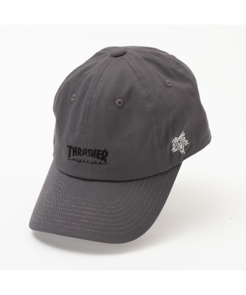 THRASHER（スラッシャー）の「THRASHER ロゴ刺繍ローキャップ（キャップ・メンズ・グレー/アイボリー/ベージュ/ブラック/ネイビー・フリー）」の3枚目の写真