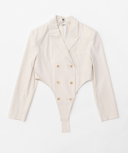 PRANK PROJECT（プランクプロジェクト）の「オフショルダーボディスーツ / Off-Shoulder Bodysuits（Tシャツ/カットソー・レディース・ブラック/アイボリー・FREE）」の18枚目の写真