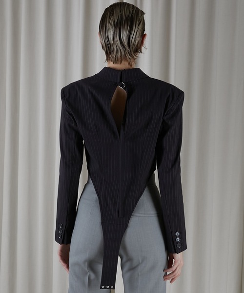 PRANK PROJECT（プランクプロジェクト）の「オフショルダーボディスーツ / Off-Shoulder Bodysuits（Tシャツ/カットソー・レディース・ブラック/アイボリー・FREE）」の8枚目の写真