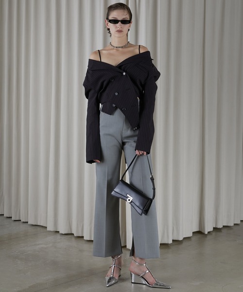 PRANK PROJECT（プランクプロジェクト）の「オフショルダーボディスーツ / Off-Shoulder Bodysuits（Tシャツ/カットソー・レディース・ブラック/アイボリー・FREE）」の4枚目の写真