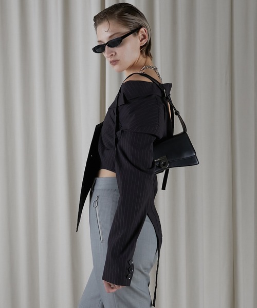 PRANK PROJECT（プランクプロジェクト）の「オフショルダーボディスーツ / Off-Shoulder Bodysuits（Tシャツ/カットソー・レディース・ブラック/アイボリー・FREE）」の11枚目の写真