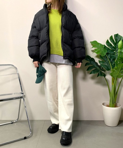 CRB（シーアールビー）の「ハイネック中綿ブルゾン（ブルゾン・レディース・アイボリー/ブラック・F）」の8枚目の写真