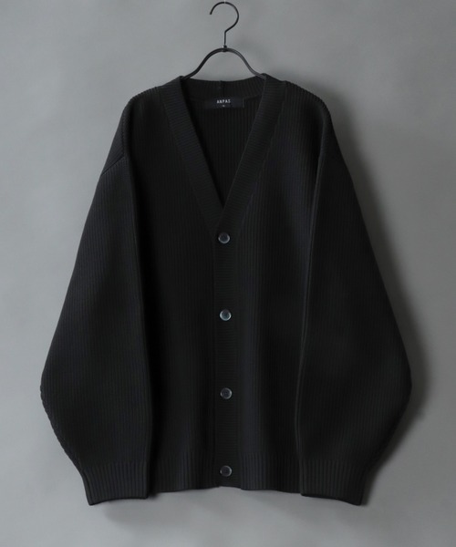 SITRY（シトリー）の「knit cardigan/オーバーサイズ エコニット カーディガン 吸水速乾 UVカット 洗濯可 帯電防止 抗ピリング（カーディガン/ボレロ・メンズ・ブラック/グレー/チャコール/ブルー/グレイッシュベージュ・LL/M/L）」の10枚目の写真