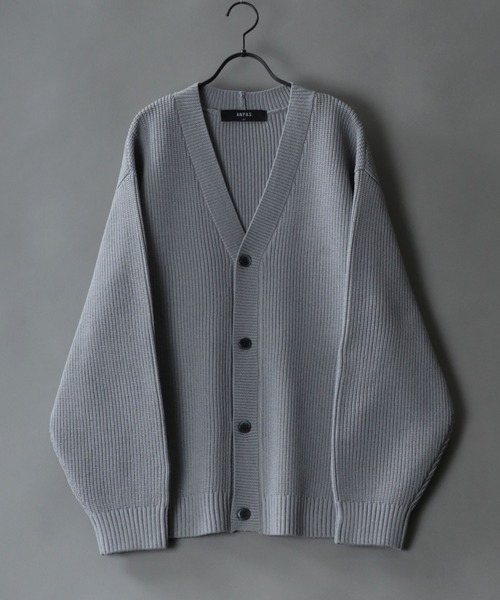 SITRY（シトリー）の「knit cardigan/オーバーサイズ エコニット カーディガン 吸水速乾 UVカット 洗濯可 帯電防止 抗ピリング（カーディガン/ボレロ・メンズ・ブラック/グレー/チャコール/ブルー/グレイッシュベージュ・LL/M/L）」の11枚目の写真