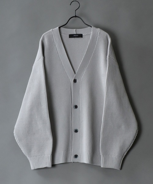 SITRY（シトリー）の「knit cardigan/オーバーサイズ エコニット カーディガン 吸水速乾 UVカット 洗濯可 帯電防止 抗ピリング（カーディガン/ボレロ・メンズ・ブラック/グレー/チャコール/ブルー/グレイッシュベージュ・LL/M/L）」の13枚目の写真